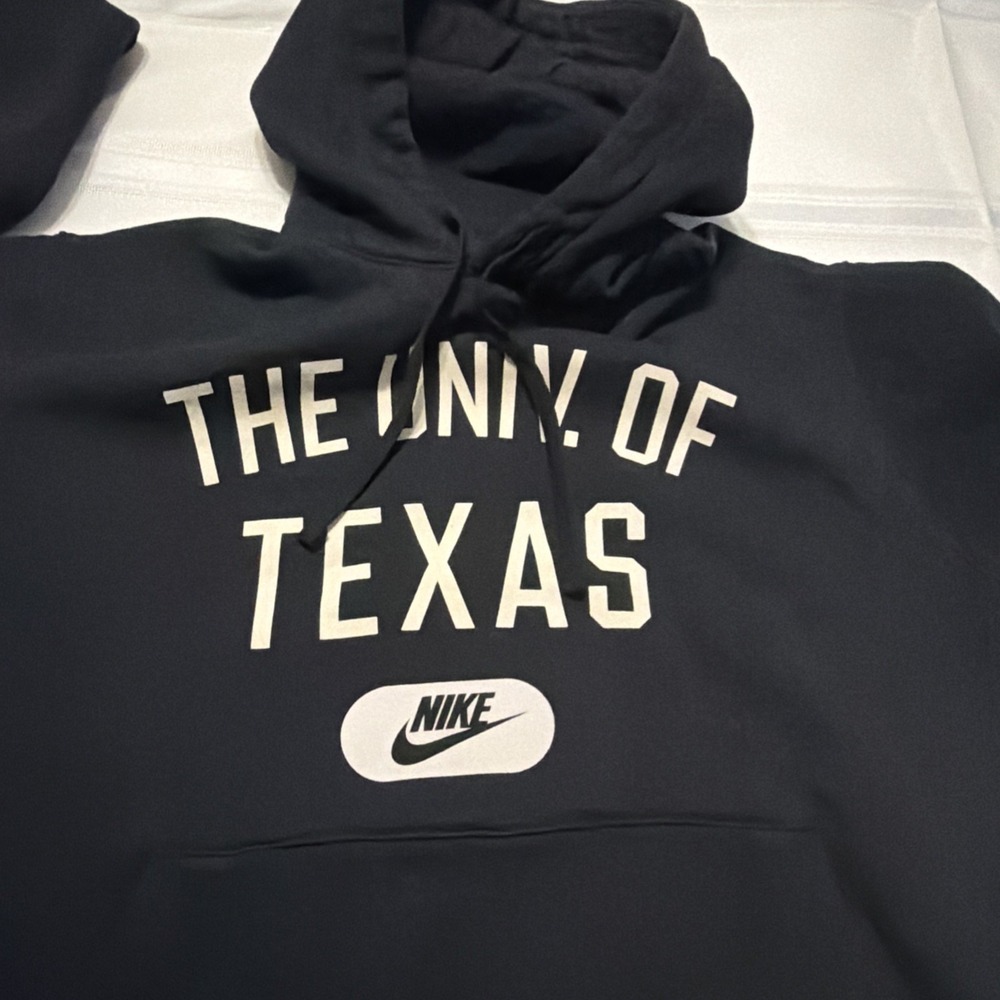 Nike University of Texas Longhorns Hoodie Black Bevo Mascot Mens Medium